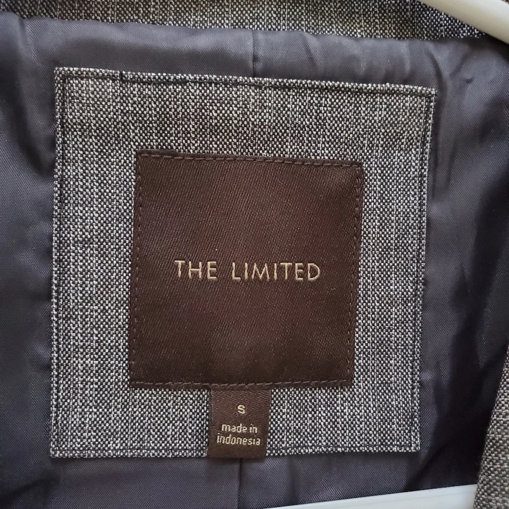 The Limited Women’s Gray 3/4 Sleeves Fitted Jacket Blazer szS